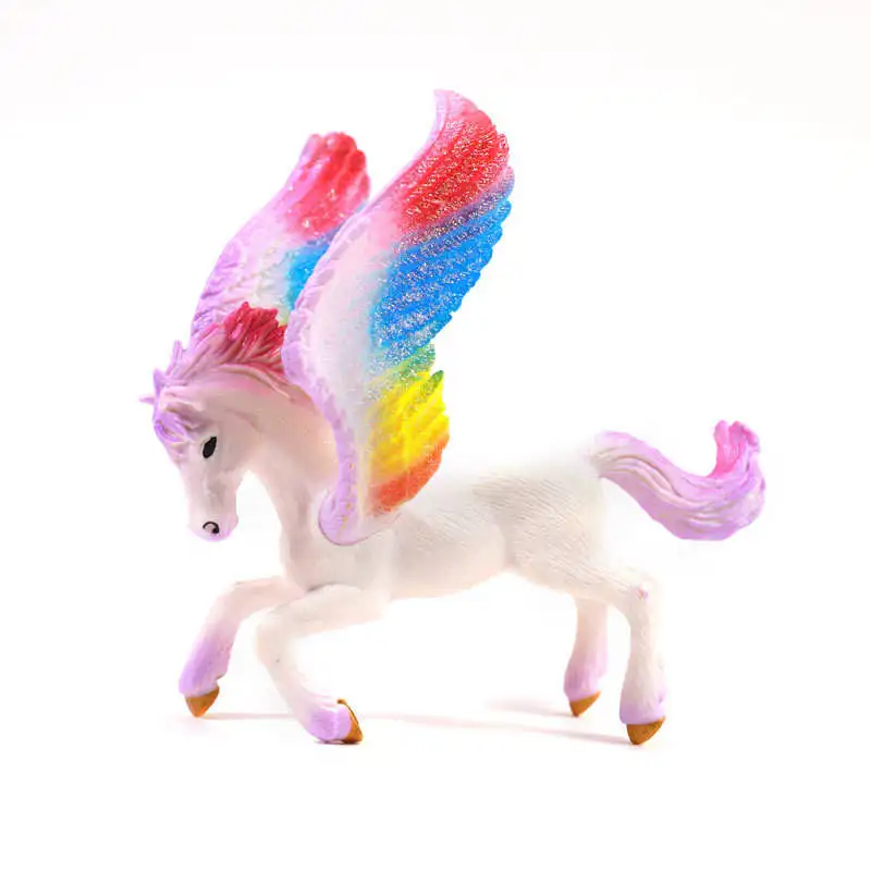

Имитация сказочной версии, модель мифической фантазии, разноцветная Летающая лошадь, модель, образовательная игрушка