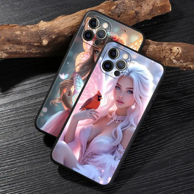 Чехол для телефона Lion Woman Animals and Girls iPhone Apple 16e 11 12 13 14 15 16 Pro Max Plus X XS силиконовый