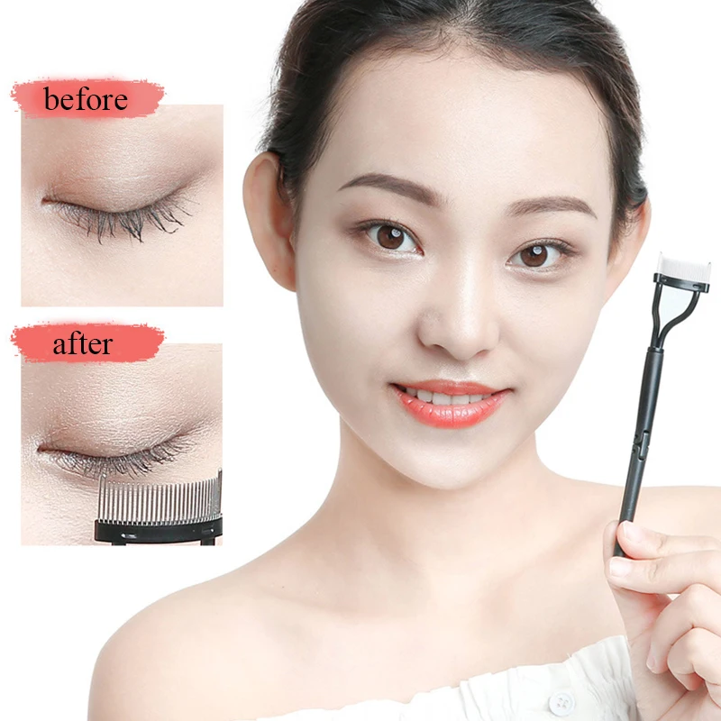

Eyelash Curler Beauty Makeup Lash Separator Foldable Metal Eyelash Brush Comb Lifting Mascara Curl Beauty Makeup Cosmetic Tool