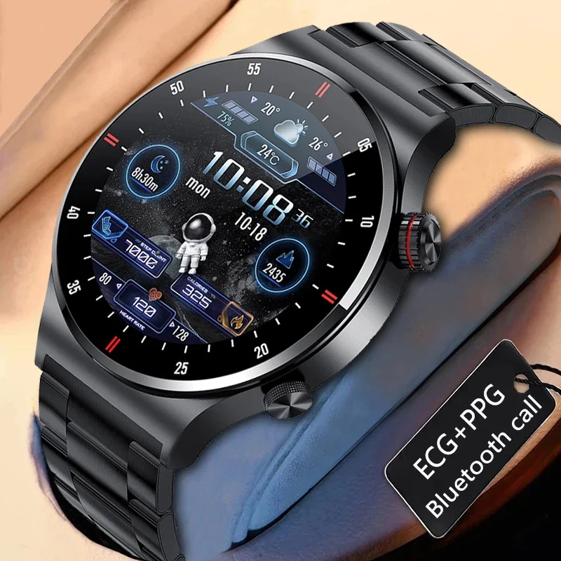 

ECG Smart Watch Men 2022 New Sport Fitness Tracker NFC Access Control Custom Dial Answer Call Waterproof Smartwatch For Men+Box