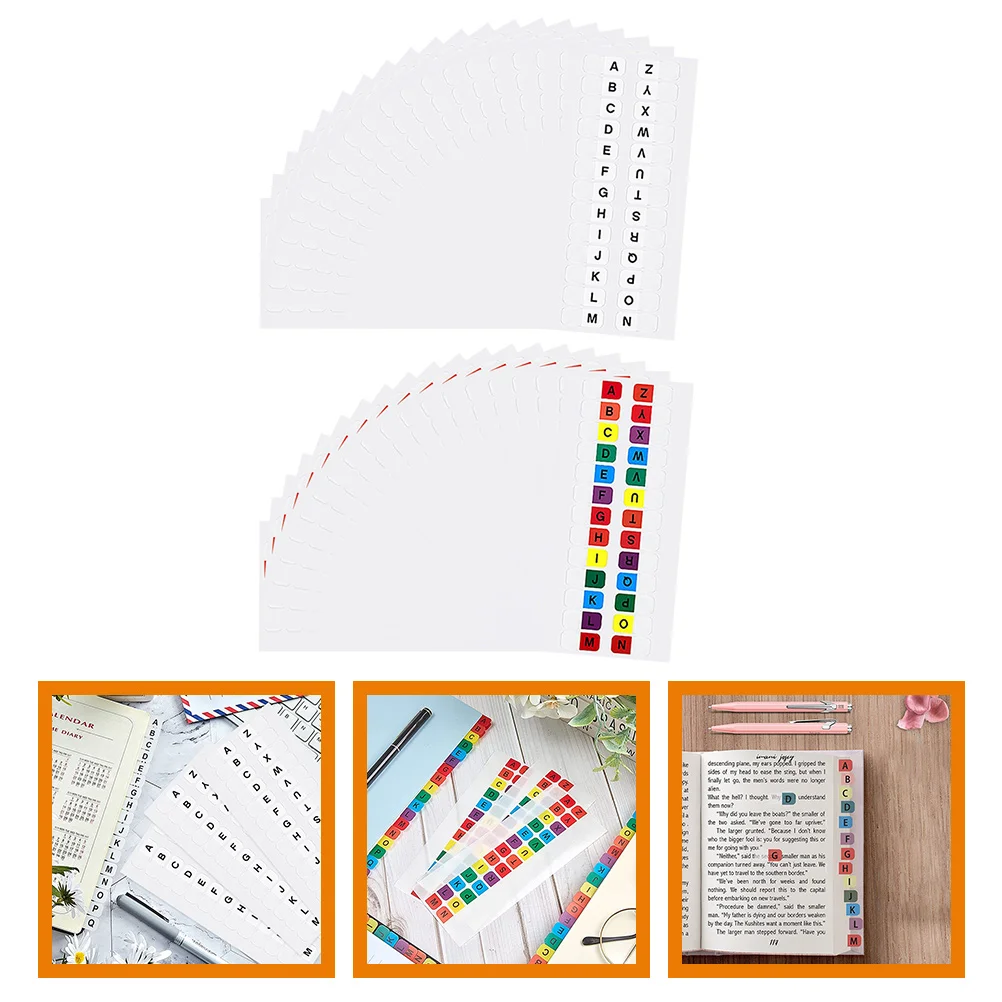 

30 Sheets Alphabet Index Stickers Tabs Labels Reading Book Flags Sticky The Pet Annotating Supplies Binders Student Letter