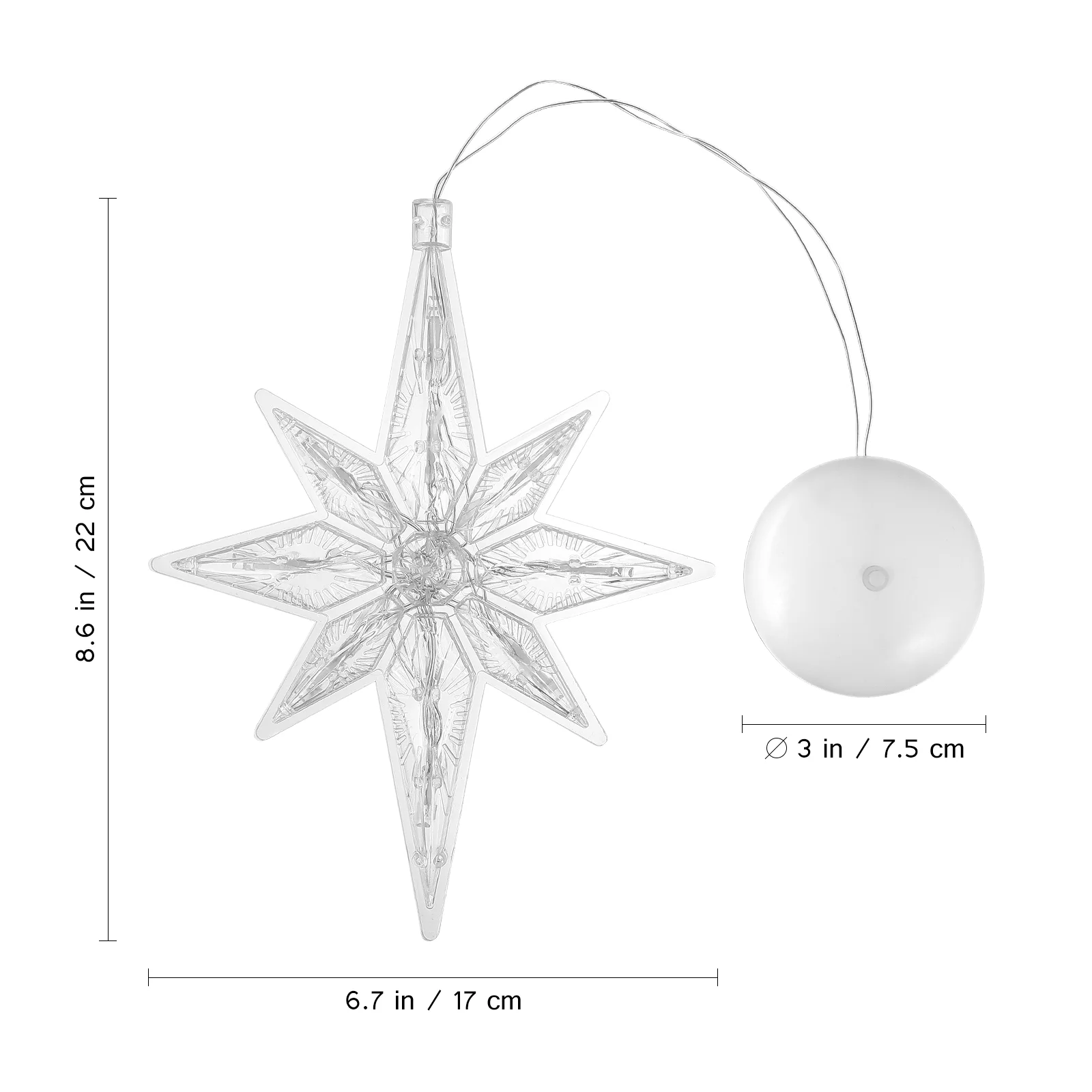 Polaris Suction Cup Light Hanging with Sucker Window Decor Decorate LED Lamp Party Decorative
