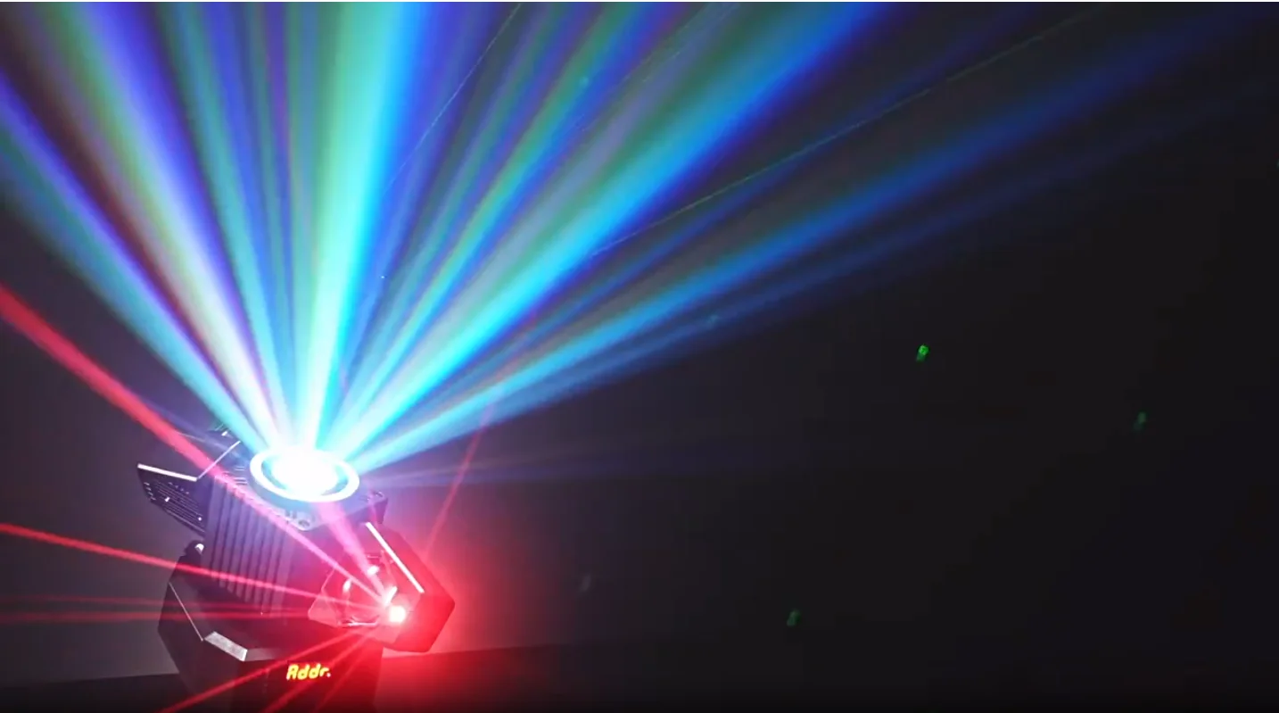 Новый светильник для дискотеки светодиодный лазерный проектор Halo Beam DMX