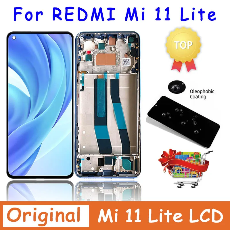 

Оригинальный ЖК-дисплей Mi 11 Lite 6,55 дюйма для Xiaomi Mi11 Lite, ЖК-дисплей с сенсорным экраном, дигитайзер в сборе для Mi 11 Lite Lcd M2101K9AG, коридор