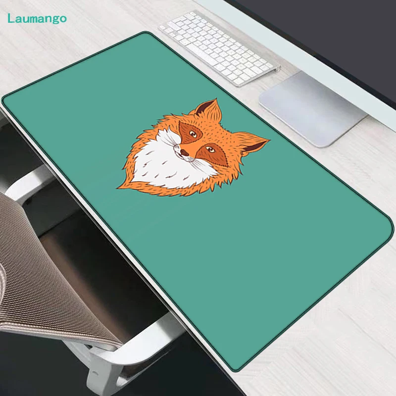 

Animal Fox Large Anime Mouse Pad Gaming Accessories Gamer Carpet Play Mat For Gamers Computer Desk Deskpad Rug Manga Accessory