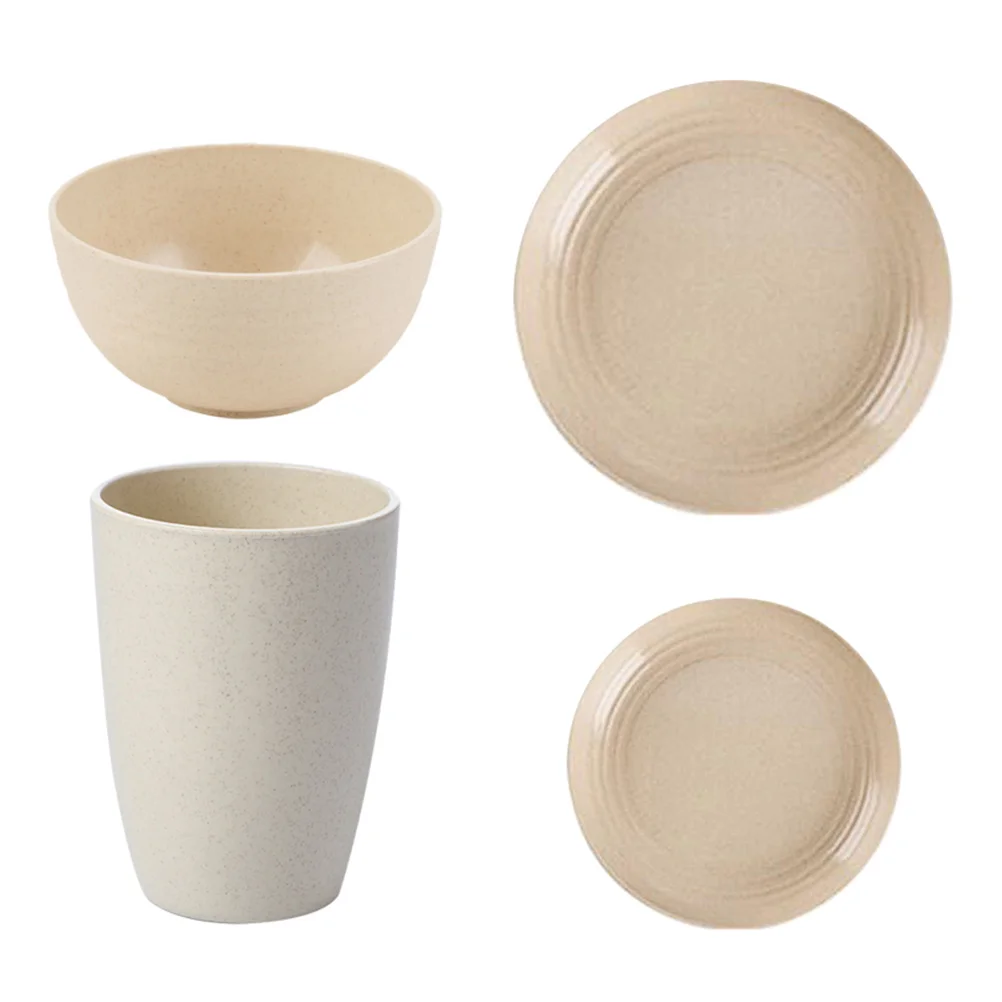 

Reusable Plate Dish Bowl Kids Plate Set Modern Dinner Sets Farmhouse Dinnerware