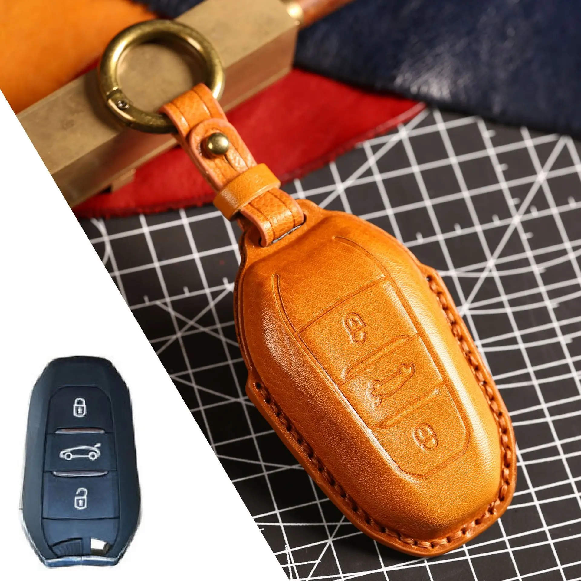 

Кожаный чехол для Peugeot 308 408 508 2008 3008 4008 5008