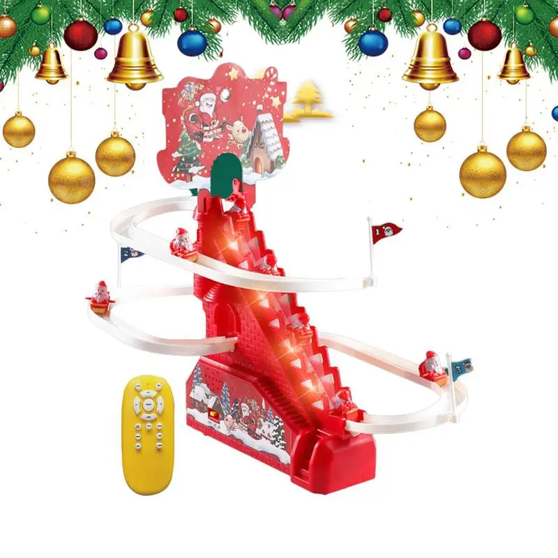 

Игрушка автоматическая для скалолазания по лестнице, электрическая дорожка с автоматической лестницей, рождественские игрушки для скалолазания Санта-Клауса, забавная трековая игра