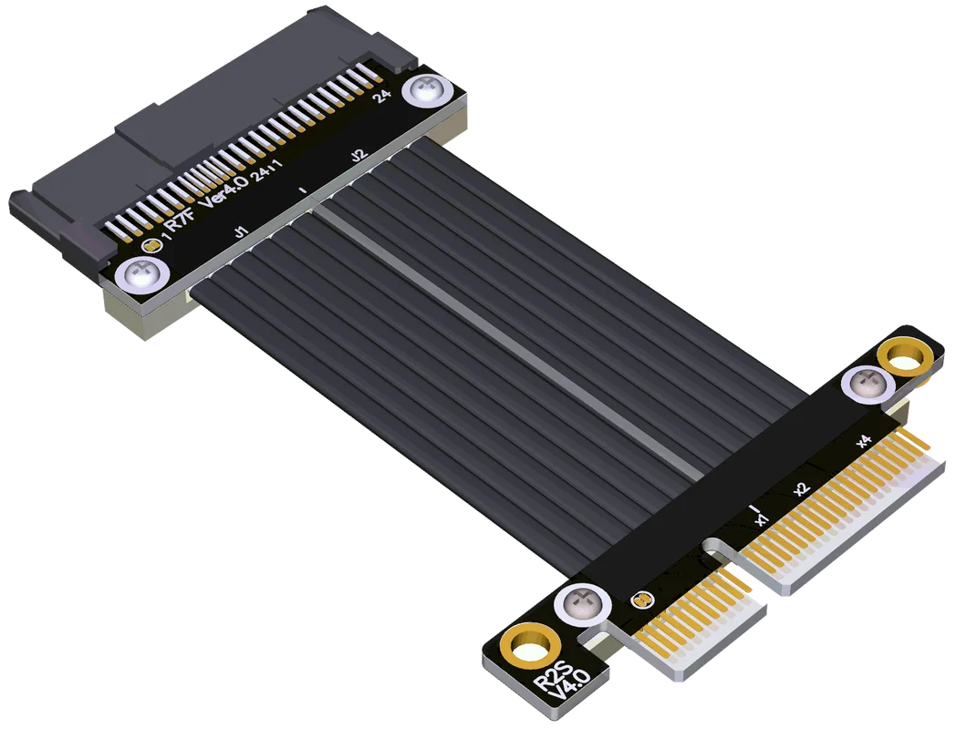 

U.2 Interface PCIE 4.0 X4 To U2 SFF 8639 NVMe Extension Adapter Data Cable for SSD SFF8639 Converter 64Gbps Straight Right Angle