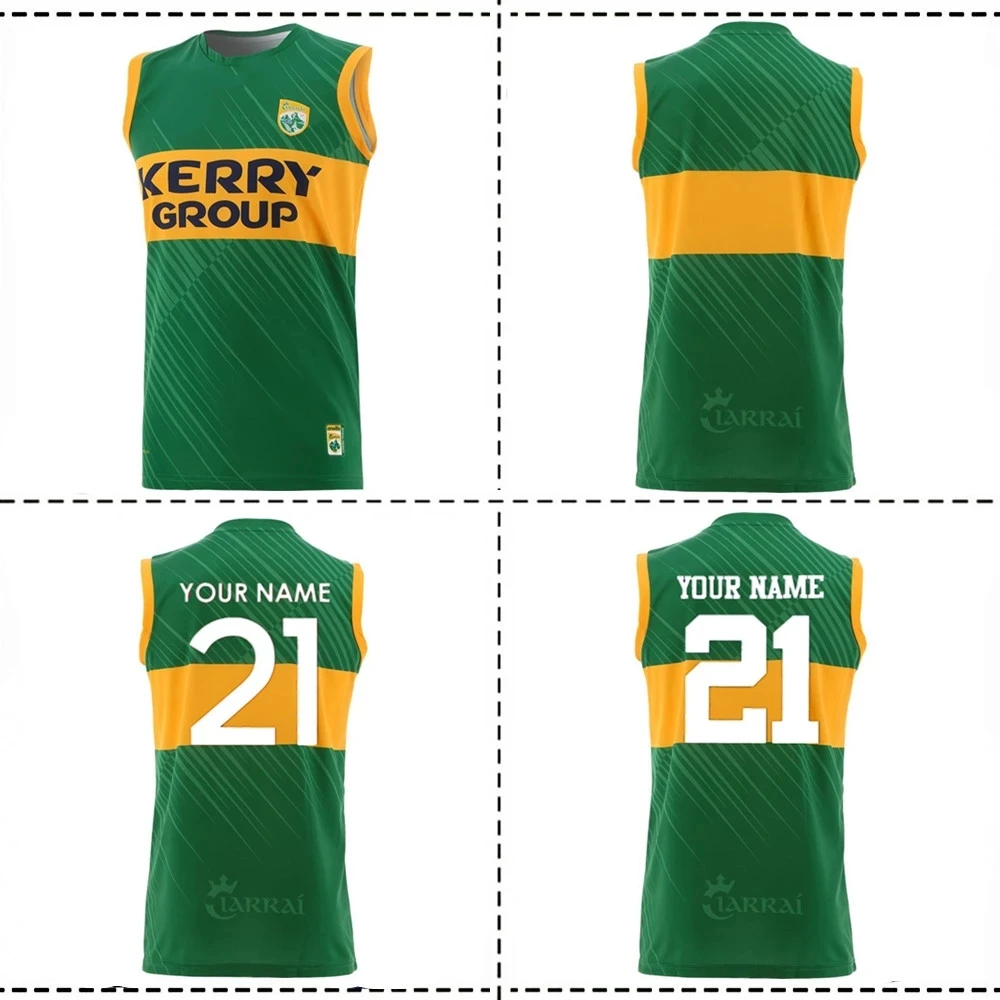 

2021 Kerry GAA Vest Home Jersey 2021/22 IRELAND KERRY SINGLET TRAINING RUGBY JERSEY size S--3XL