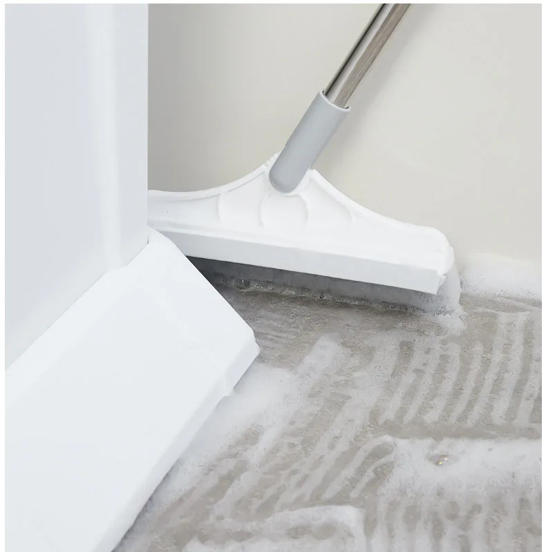 2 in 1 Scrape Brush Floor Scrub Telescopic Handle Stiff Bristle Shower Scrubber for Cleaning Patio Bathroom Garage Kitchen | Дом и сад