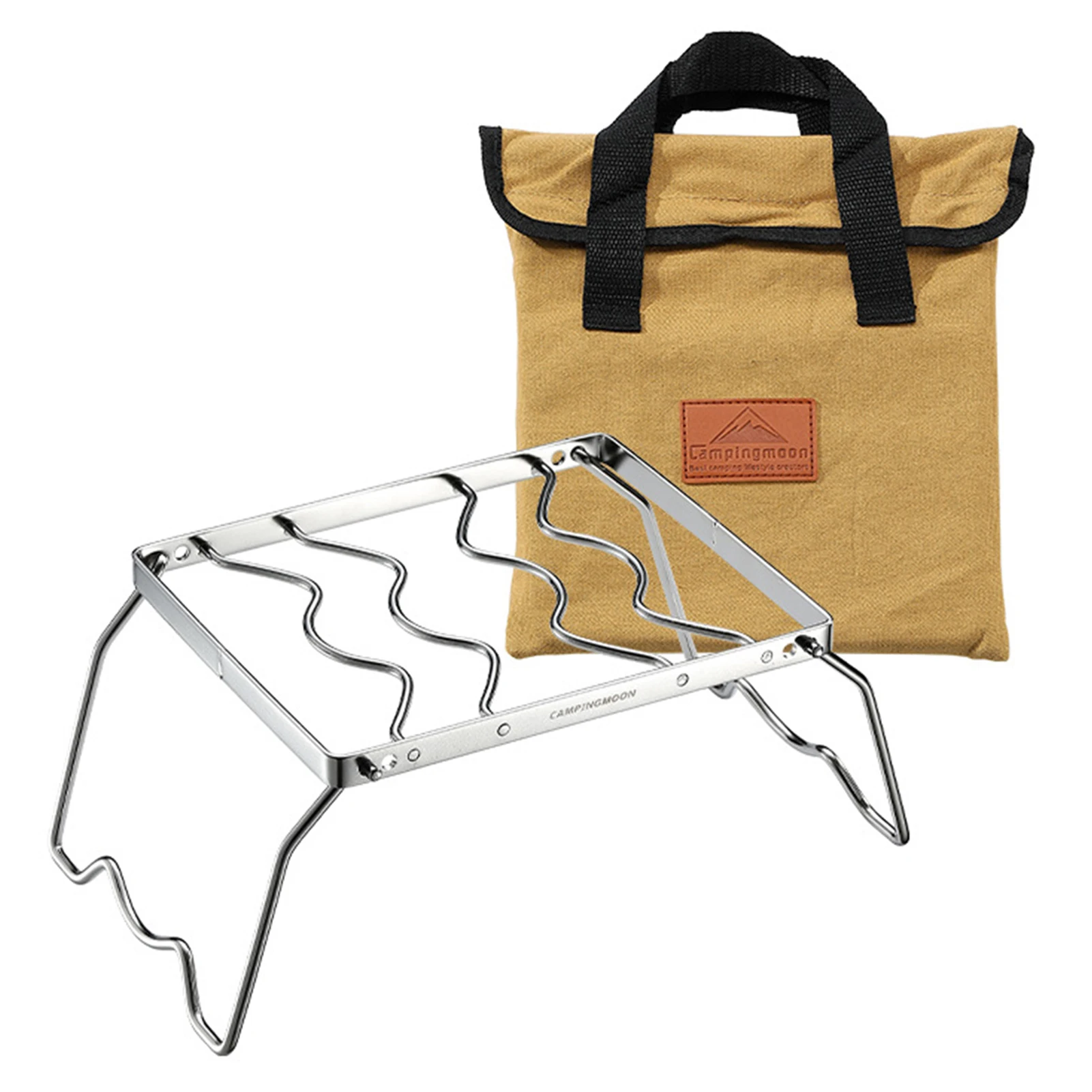 

Folding Campfire Grill Outdoor Portable Barbeque Grill With Storage Bag Stainless Steel Camping Charcoal Grill For Picnics