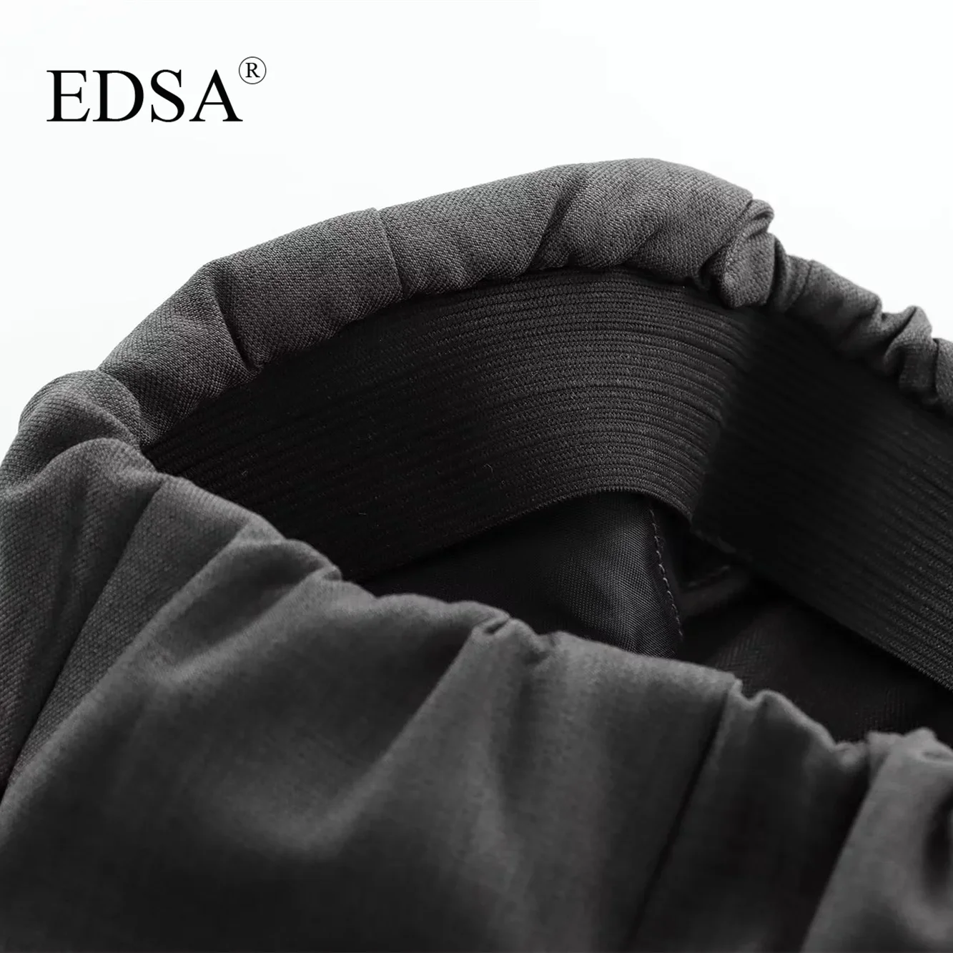 Юбка-миди трапециевидная с высокой эластичной талией на все сезоны