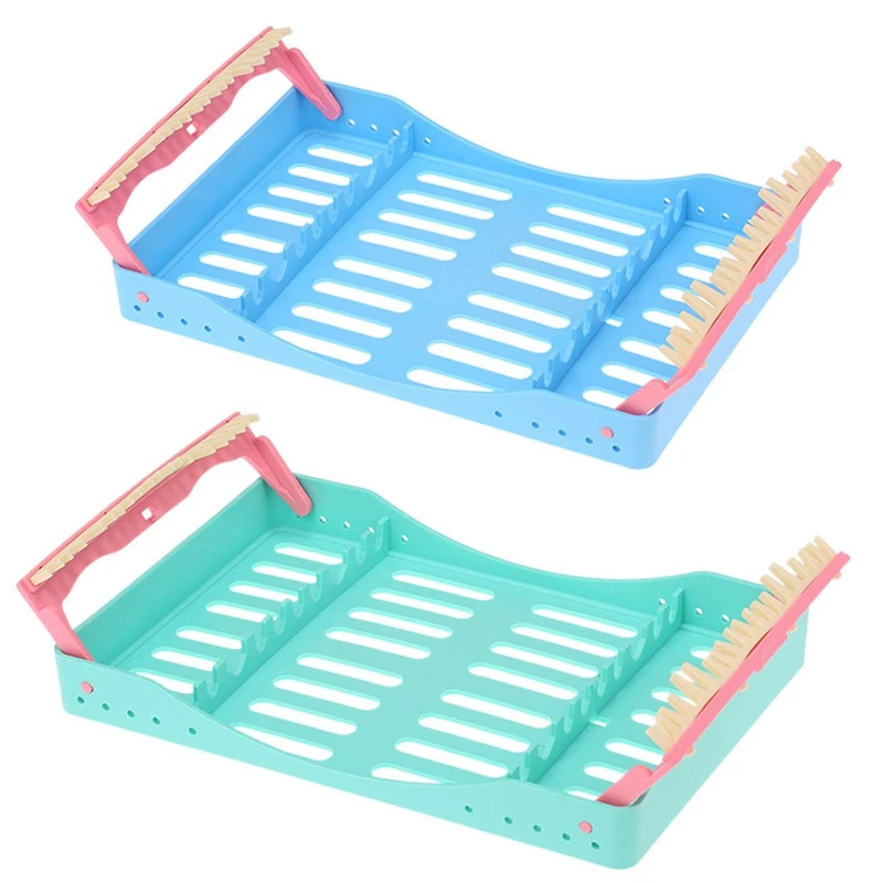 

Plastic Sterilizating Rack Instrument Disinfection Box Autoclave Cassette Burs Disinfection Holder Tool