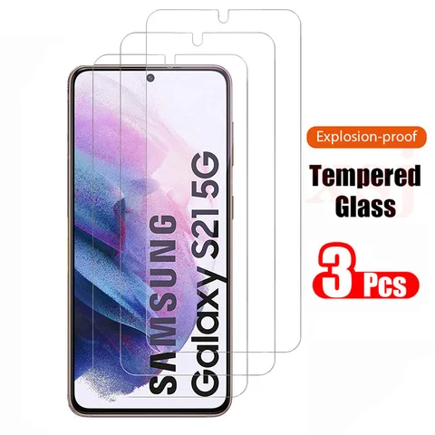 Закаленное стекло с полным покрытием для Samsung S21 5G S23 S22 Plus S20 FE, Защитная пленка для Samsung S21Plus S21FE, стекло, 3 шт.