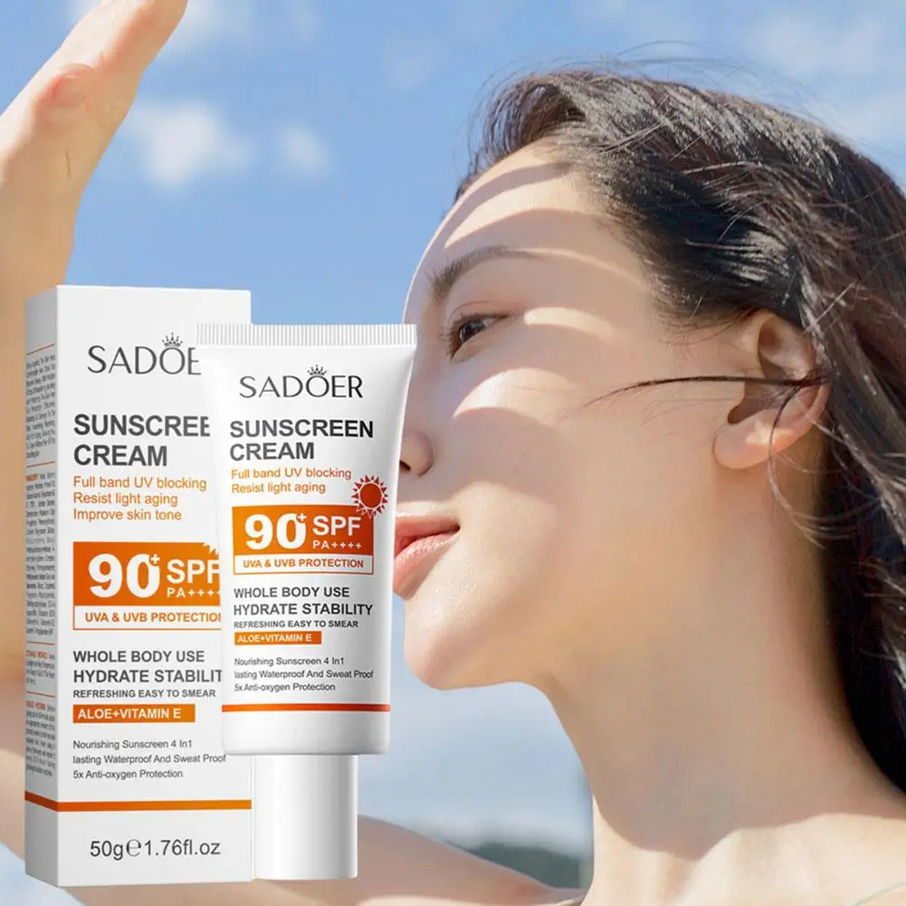 Солнцезащитный крем с Spf 90 ++ увлажняющий защищающий кожу от морщин для лица