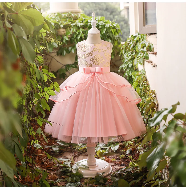 

Princess Flower Girl Dress Summer Tutu Wedding Birthday Party Dresses for Girls Children's Costume Teenager Prom Designs
