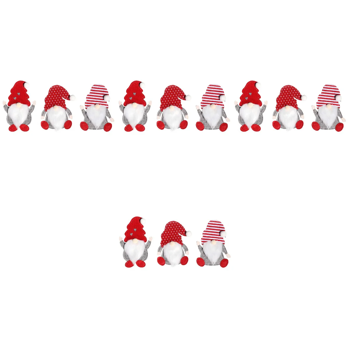 

12 Gnome Tableware Bag Christmas Themed Fork Bags Tableware Bags