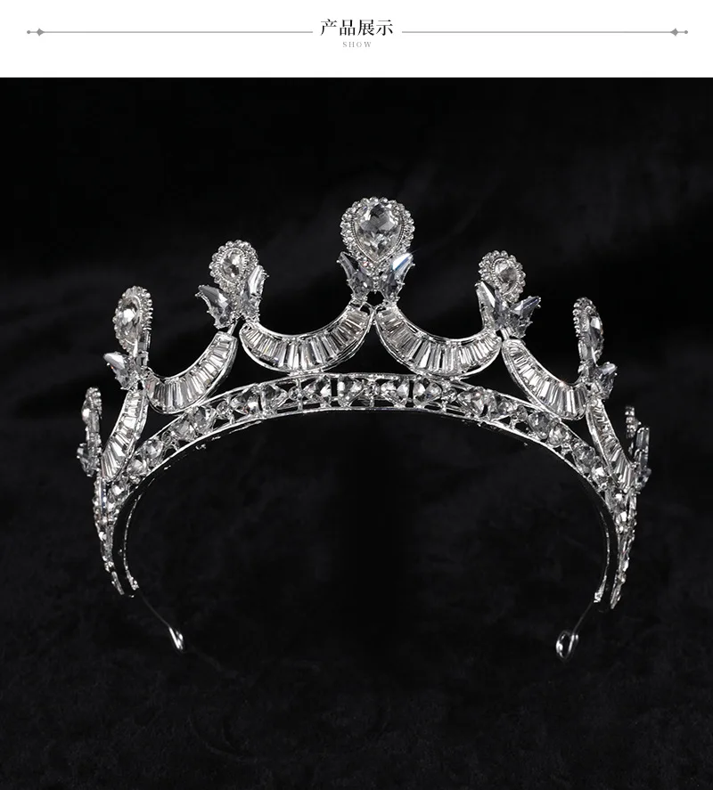

Crown Bride Toast Dress Rhinestone Hoop Hair Accessories