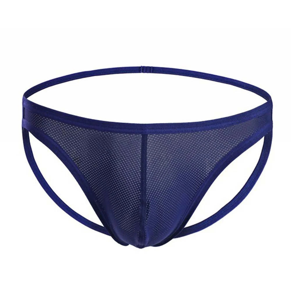 

Men Mesh Jock Strap G-String Thong Open Back Breathable Briefs Sexy U Convex Panty Solid Athletic Supporter Underwear Underpants