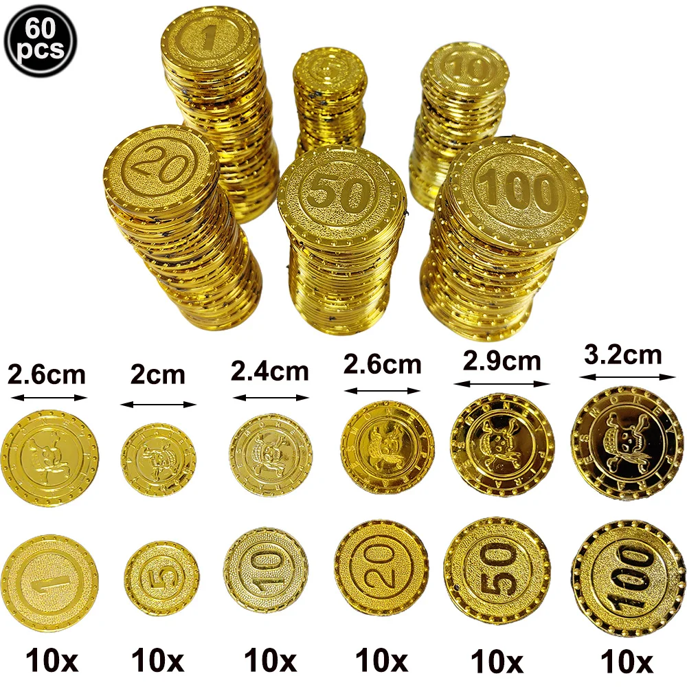 

Пиратские золотые монеты для вечеринки