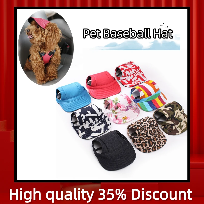 

Dog Hat Adjustable Outdoor Sport Sun Protection Dog Baseball Hat Visor Outfit For Small Dog Pet Grooming Accessories Headwear