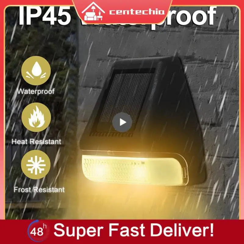 

Solar Wall Lights Outdoor IPX3 Rainproof Garden Decoration Stairs Step Lights Fence LED Wall Lights For Home Outdoor Lighting