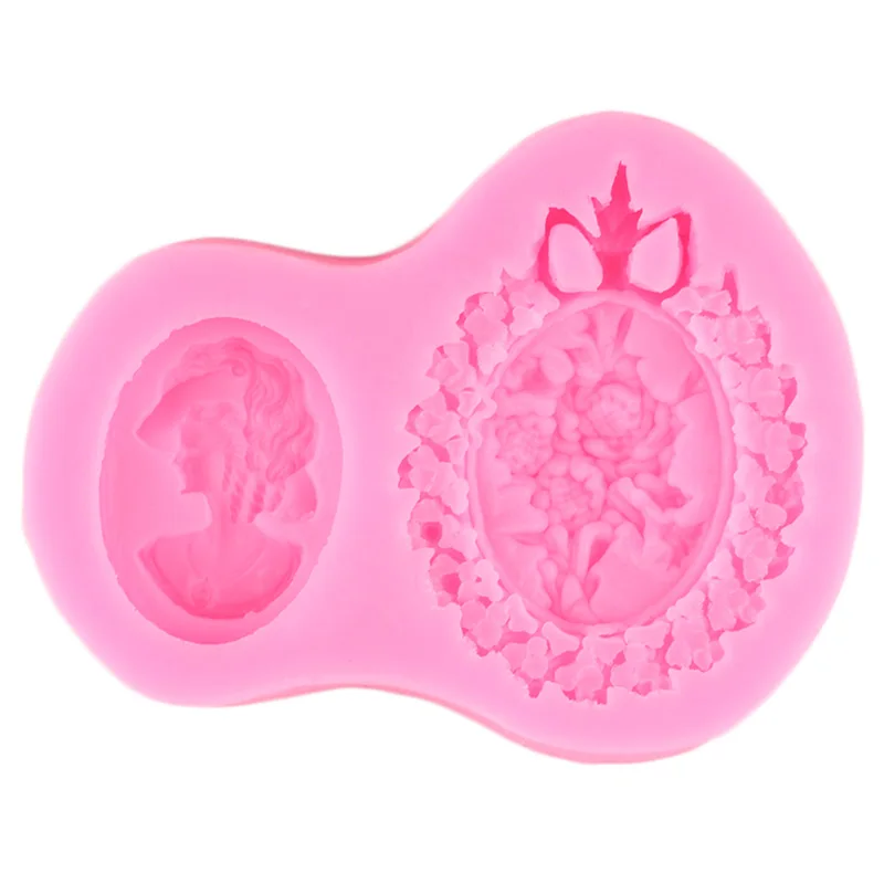 

Силиконовая форма для камеи Mujiang розового цвета