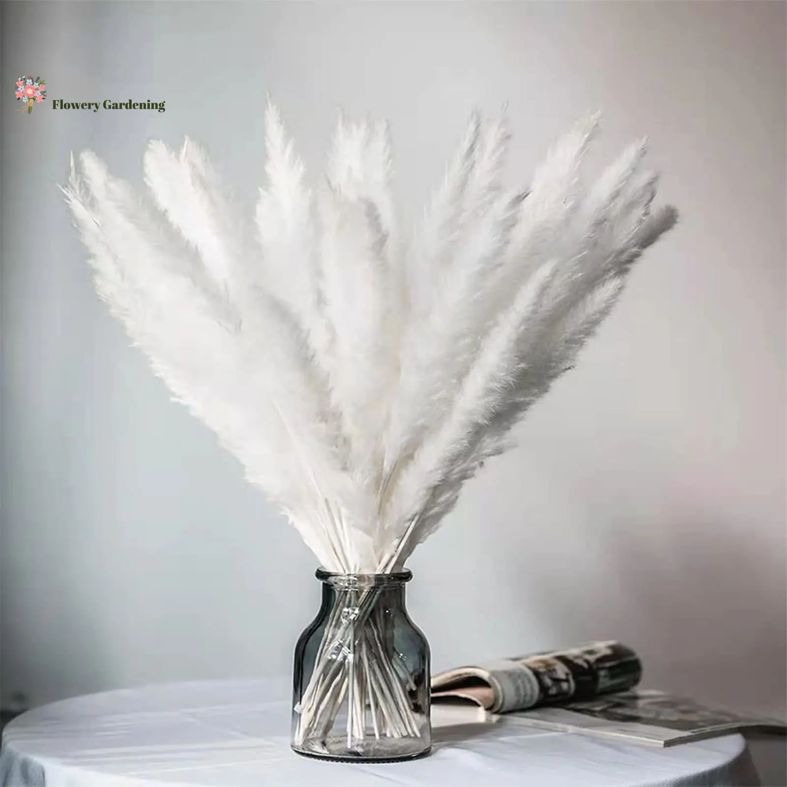 

15PCS Dried Pampas Grass Natural Reed Flower Stems Bunch Plumes Decoration Artificial Dry Flower Home Boho Decor Christmas DIY