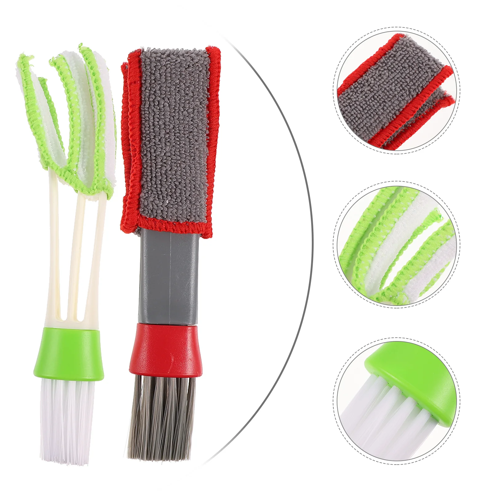 

2Pcs Practical Portable Car Dusting Tool Car Interior Brush Double Ended Mini Duster