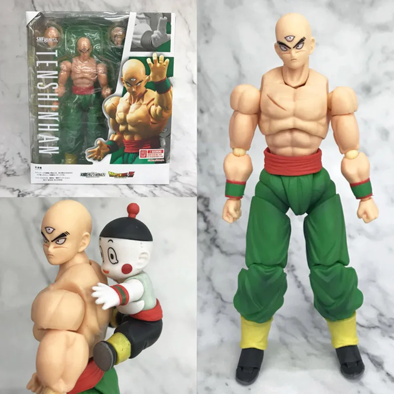 

Dragon Ball Anime Figure SHF TienShinhan Chiaotzu Figuarts TENSHINHAN Dolls Christmas Gift Toys Desktop Collection