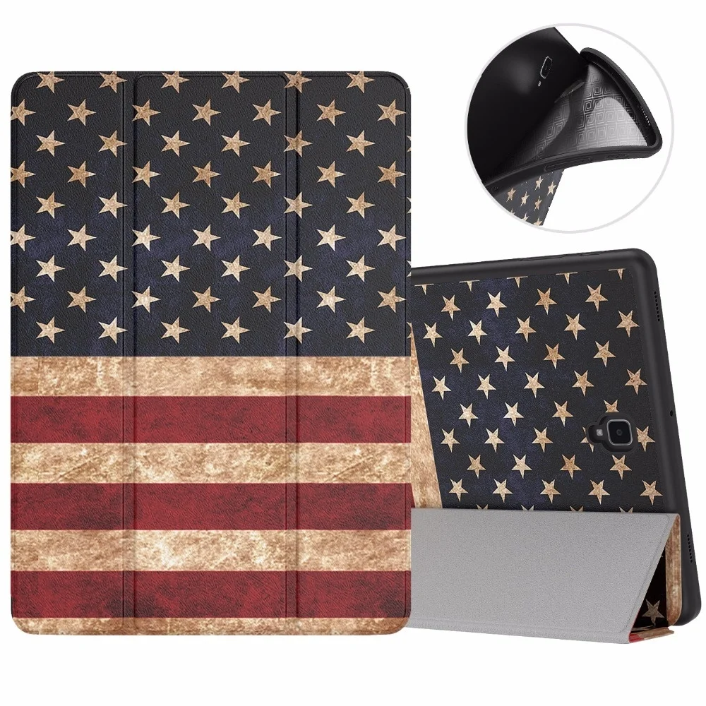 

Case for Samsung Galaxy Tab S4 10.5 with S Pen Holder, Soft TPU Ultra Slim Trifold Smart Stand Cover Auto Wake/Sleep