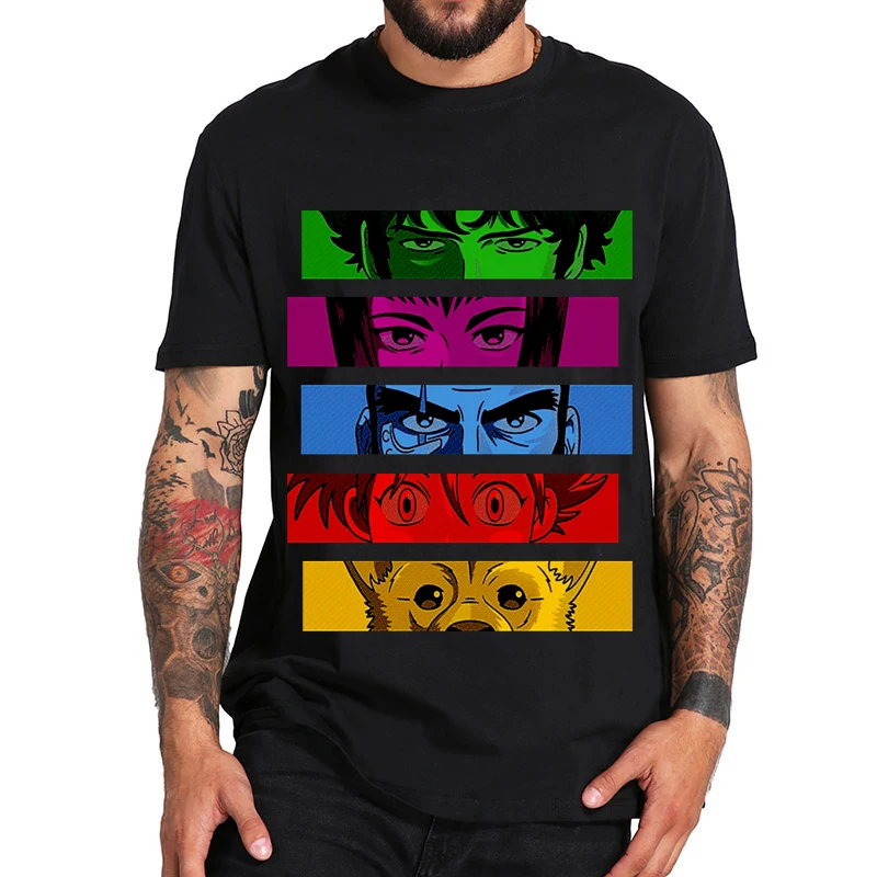 

Cowboy Bebop cool loose tshirt Round Neck Short Sleeve Tops Plus Size Tops Harajuku Tees Unisex