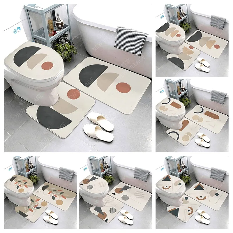 

Anti-slip Bath Mat Bathroom Small Rug Shower Mat Decorative Absorbent Foot Mat Entrance Bathtub toilet rug Morandi Nordic Modern