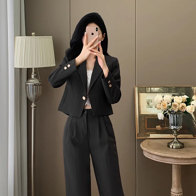 Короткий маленький костюм-пальто для женщин2024Новый весенне-осенний