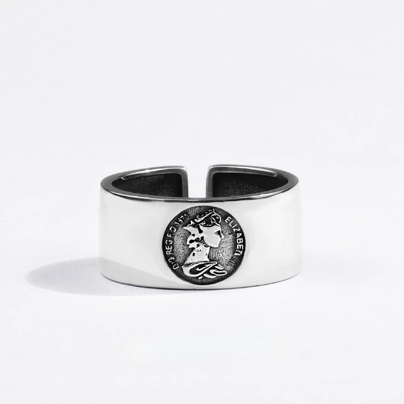 

Rings for Women Vintage Queen Figure Women Rings 925 Sterling Silver Rings Party Birthday Engagement Wedding Jewelry