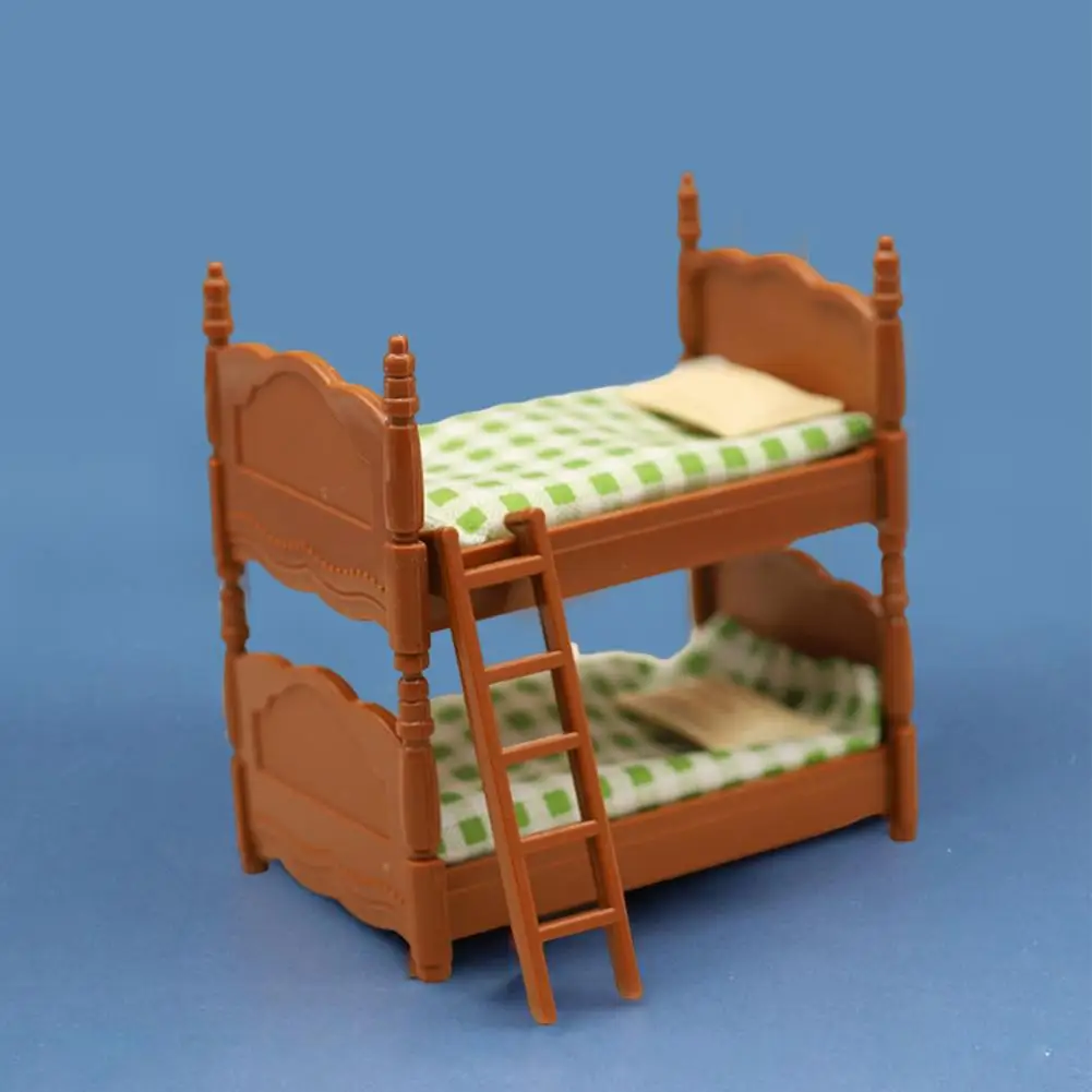 

1 Set Creative Dollhouse Scene Layout Bunk Bed Mini Bed Micro Landscape Photo Props
