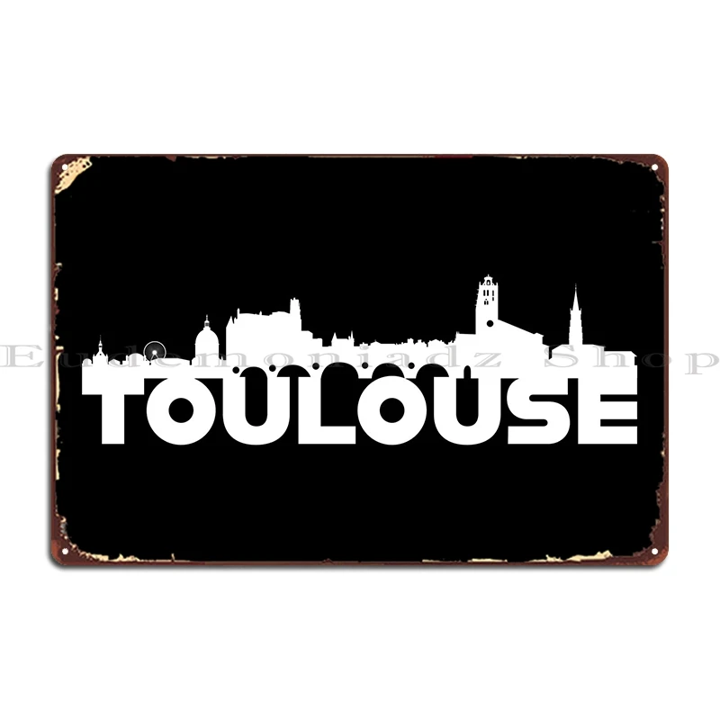 

Тулуза, Франция, Skyline Gi, металлический знак, плакат, индивидуальный Настенный декор, фреска, жестяной знак, плакат