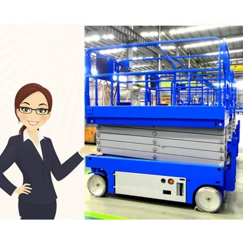 Электрический подъемник высотой 10 м 14 электрический самоходный ножничный 500 кг