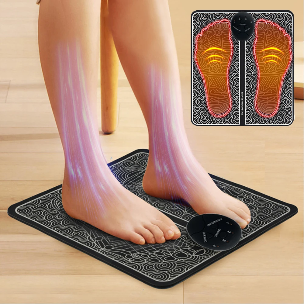 

Electric EMS Foot Massager Pad Feet Muscle Stimulator Foot Massage Mat Improve Blood Circulation Relieve Ache Pain Health Care