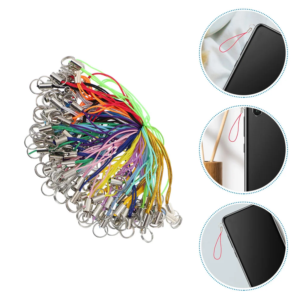 

200Pcs Mobile Phone Anti-lost Strap Keychain Cellphone Strap Mixed Color