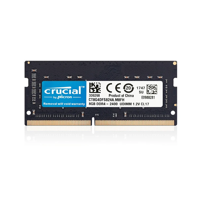 Crucial Latpop Memory DDR4 PC4-19200 SODIMM 2133 2400 2666 3200mhz RAM DDR4 4G 8GB 16GB 32GB Memoria DDR3 RAM 1333 1600MHZ 1.35V