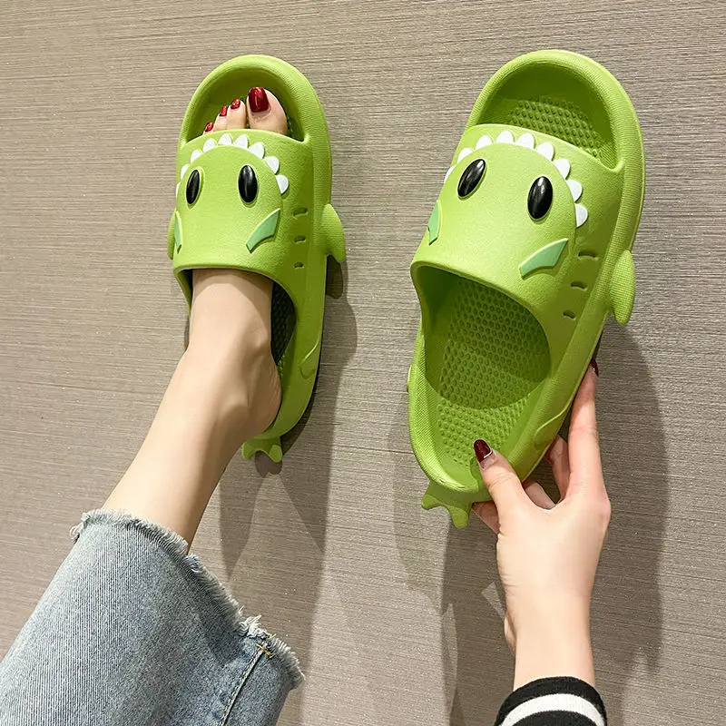 

Beach Shark Women's Sandals Slipper Indoor House Roman Home Slippers Woman Cute Teddy Bear Cloud Smiley Face Summer 2023 Slides