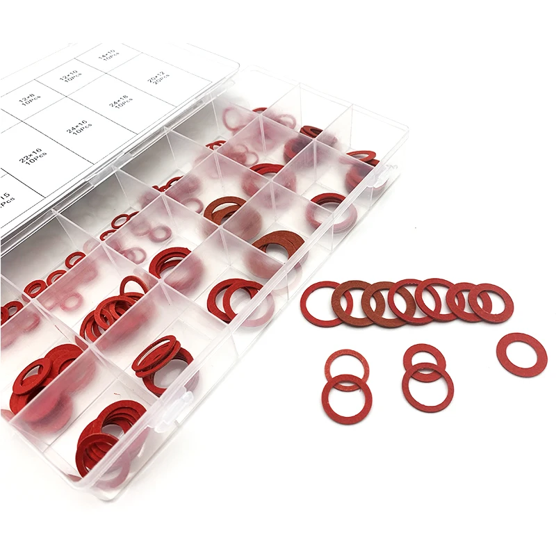 150 шт. красное стальное бумажное волокно изоляционная плоская шайба M5 M6 M7 M8 M10 M12 M14