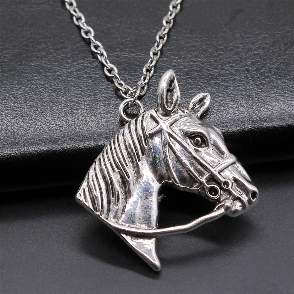 Ожерелье женское и мужское длинное, модное Винтажное колье 2 цветов 37x3 6 мм, аксессуары для ювелирных изделий