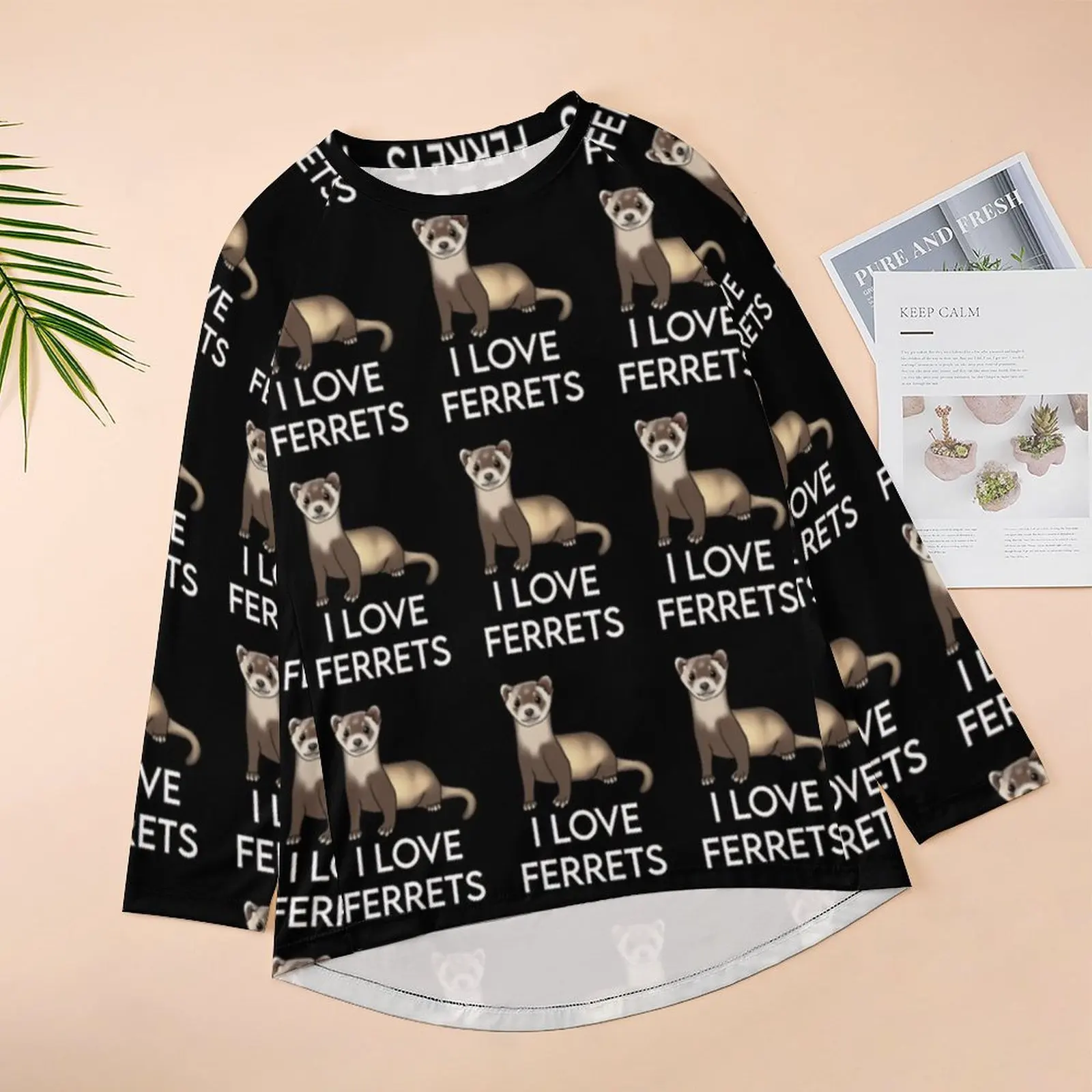 Футболки для влюбленных хорька я люблю хорьков корейская мода Женская Винтажная