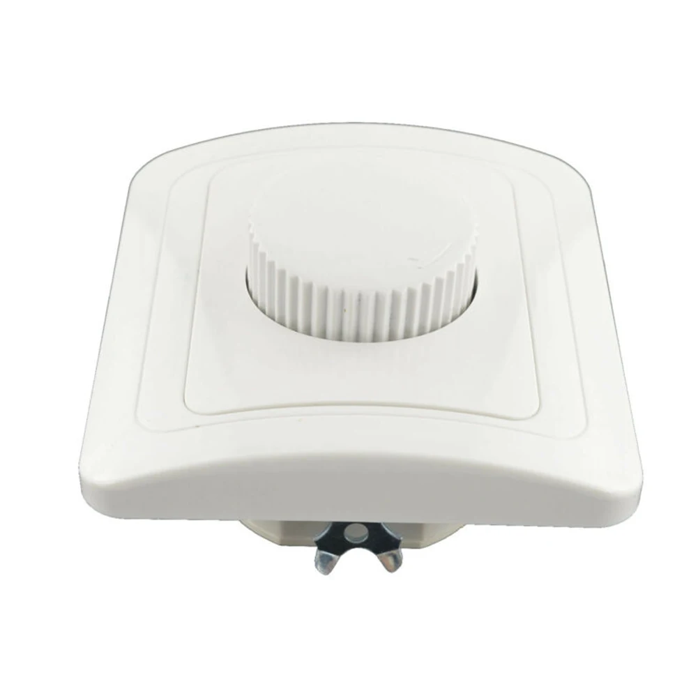 

Switch Rotary Dimmer White 4 To 300W 81 X 81mm Trailing Edge AC 200V-250V European Standard For Conventional Lamps