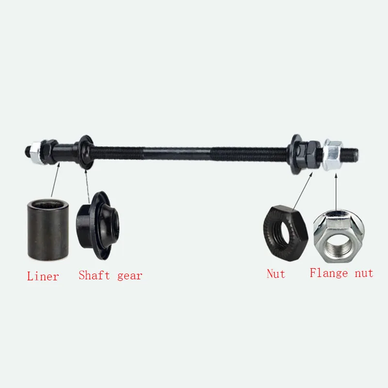 

240mm Lengthened Axle Mountain Bike Bicycle Hubs Rear Axle 6000/6200 bearing Snow Bike Freehub Rear Axle Bicycle Accessories