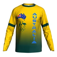 australia long sleeves motocross downhill shirt cycling all mountain bicycle jersey for wear race anti sweat yellow sport top
