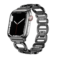 stainless steel strap for apple watch band 45mm 41mm 44mm40mm diamond bracelet correa iwatch 7 6 5 4 3 se 42mm38mm wrist belt